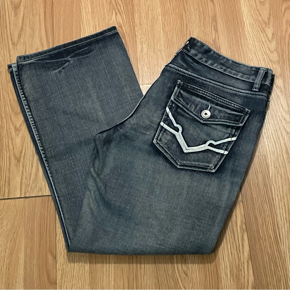 Inc International Concepts Jeans Mens 34x30 Barcelona Relaxed Fit Dark Gray